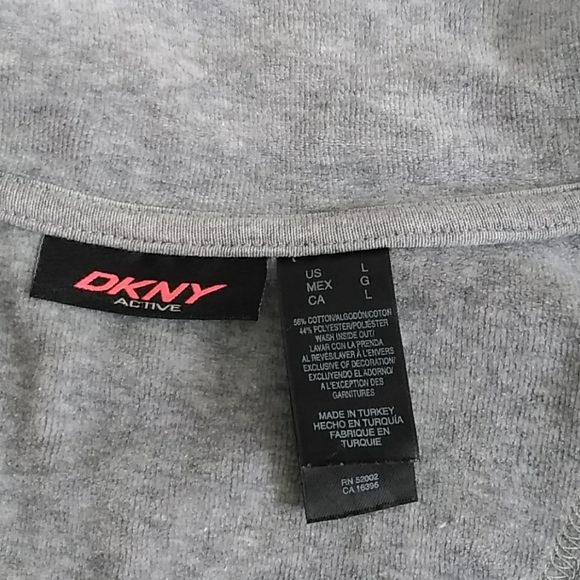 Vintage DKNY Active Velour Track Sweatshirt Men - Picture 3 of 4